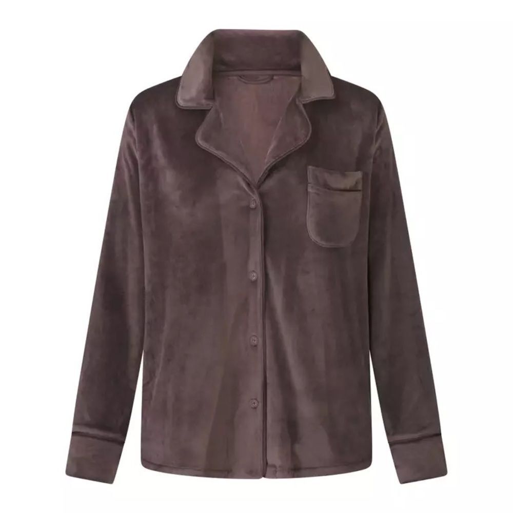 Skims Velour Pajama Sleep Top - Amethyst - 4x